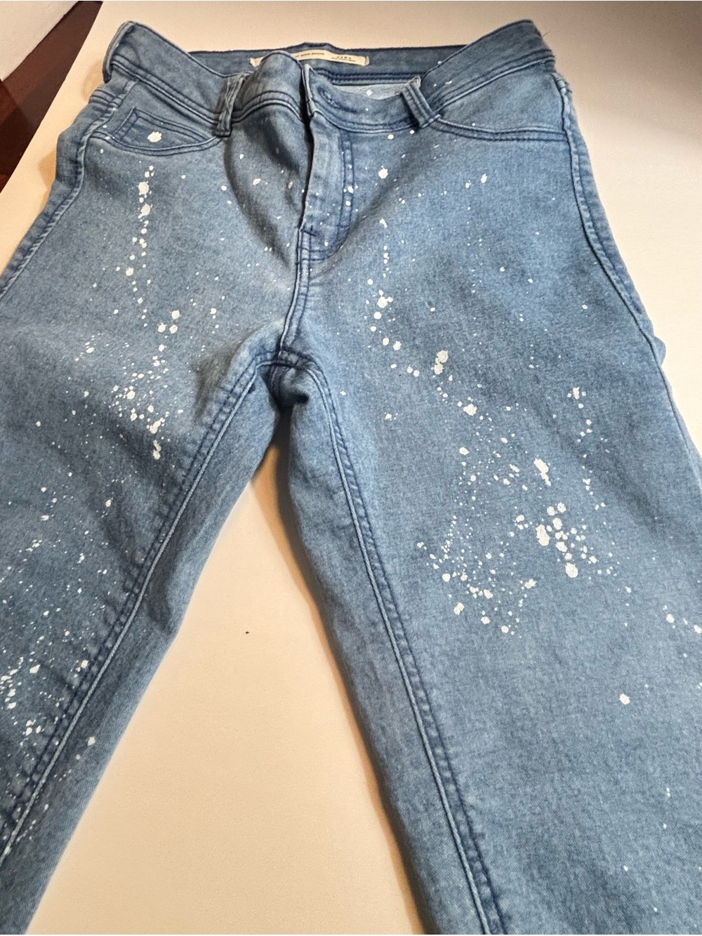 Zara Trafaluc Denim Paint Splatter Jeans - Picture 5 of 7